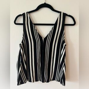 Black and White Striped Top